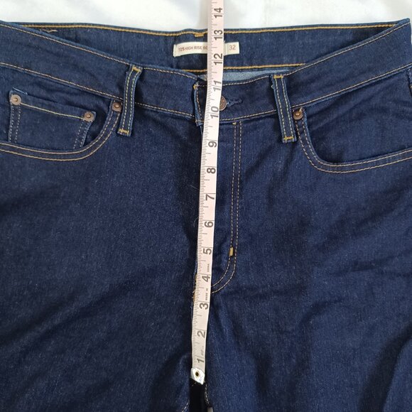 Levi's 725 Women's Jeans Highrise Bootcut Dark Wash Stretch Plus Size 32  33x29 - Picture 11 of 12
